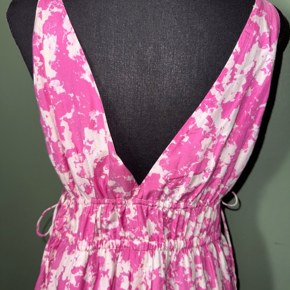 Stockholm Atelier  Pink and Cream Floral Maxi Dress - Picture 4 of 12
